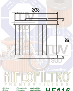HF116 Hiflo Oil Filter