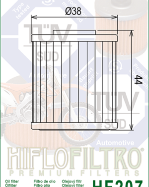 HF207 Hiflo Oil Filter