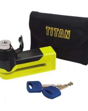 Titan Yellow Disc Lock & Pouch